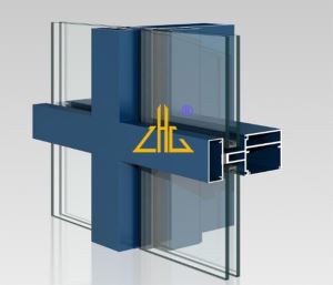 Aluminium-Extrusions-Vorhangfassadenprofil mit pulverbeschichteter Oberfläche, Hersteller, Direktvertrieb